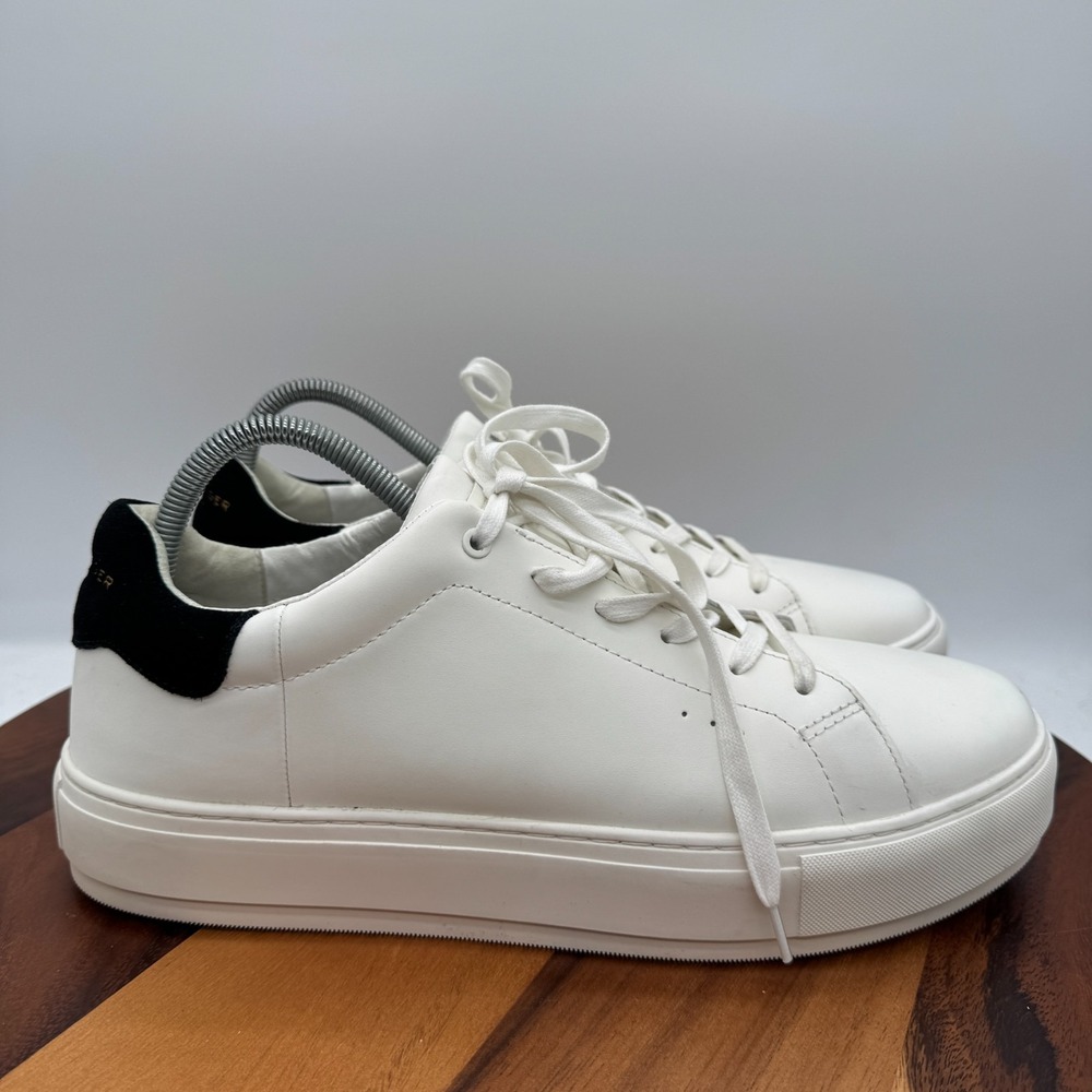 Kurt Geiger London Laney Leather Sneaker Shoes Mens Us 13 Eu 46 White Casual
